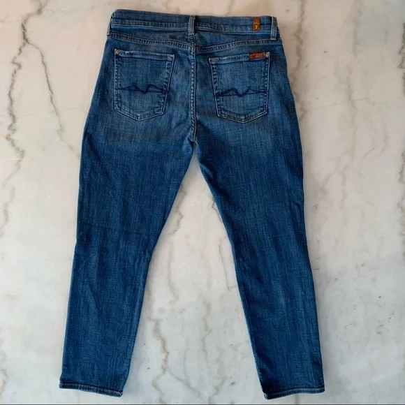 7 for all man kind jean, josefine destroy skinny boyfriend, size 28 - Picture 3 of 11